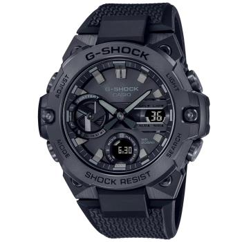 CASIO G-SHOCK 太陽能x藍牙連線 多功能雙顯腕錶 GST-B400BB-1A
