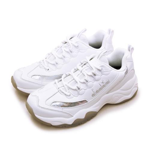 【DIADORA】女 迪亞多那 運動生活時尚慢跑鞋 老爹鞋系列 白銀灰 31685
