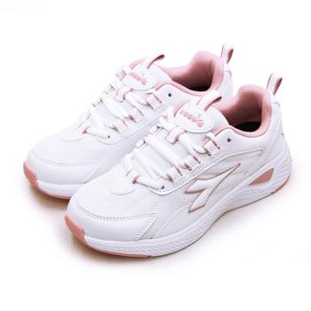 【DIADORA】女 迪亞多那 專業輕量慢跑鞋 簡約時尚系列 白粉 33621