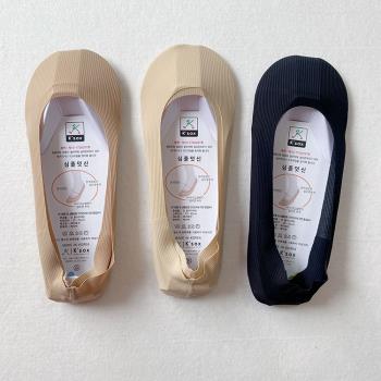 新款Ksox韓國進口船襪女超淺口冰絲純色棉底防掉跟硅膠襪套夏季薄