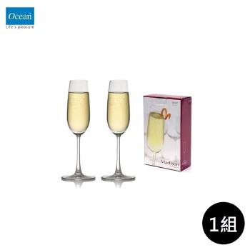 【Ocean】麥德遜香檳杯-210ml(2入方形禮盒組)/1組
