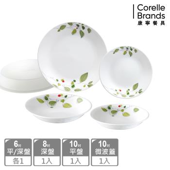 【美國康寧】CORELLE 綠野微風5件式餐盤組-E07