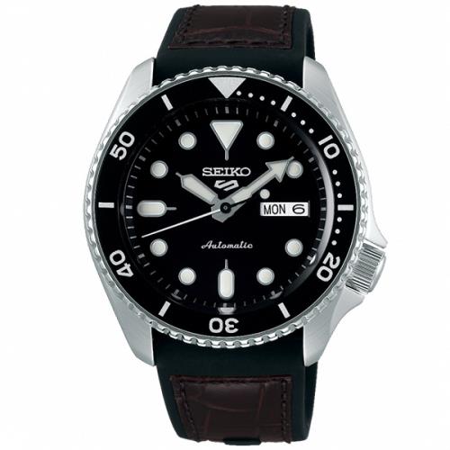 【SEIKO】精工 5 Sports系列 SRPD55K2 膠錶帶 潛水錶 機械男錶 4R36-07G0C 黑/銀 42.5mm