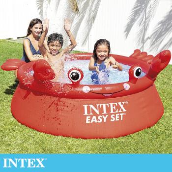 【INTEX】螃蟹簡易裝EASY SET游泳池183x51cm(880L)適用3歲+(26100NP)