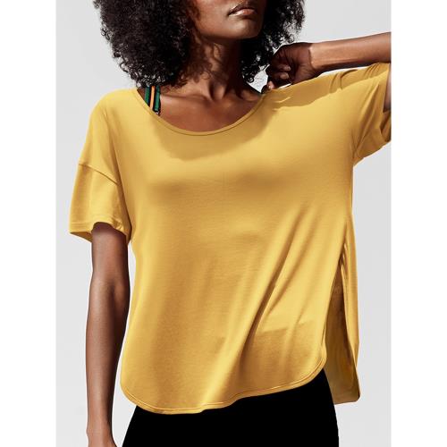 【清倉不退換】寬松跑步健身罩衫速干T恤瑜伽服短袖運動上衣女