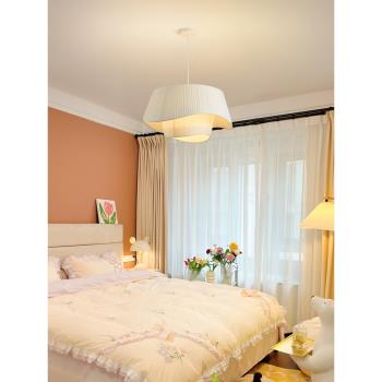 創意臥室吊燈客廳奶油風現代簡約北歐布藝書房餐廳床頭主臥室燈具