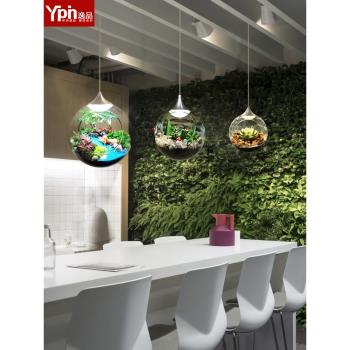 北歐餐廳吊燈創意個性led植物燈玻璃圓球現代簡約店鋪裝飾網紅燈