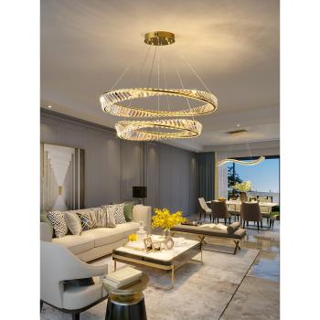 客廳吊燈輕奢水晶后現代簡約溫馨主臥室北歐2022新款大氣餐廳燈具
