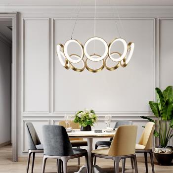 后現代輕奢圓形極簡客廳臥室吊燈大氣創意北歐設計師餐廳樣板房燈