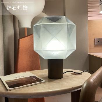 后現代北歐簡約客廳餐廳臥室設計師款侘寂風創意床頭玻璃裝飾臺燈