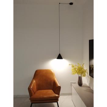 臥室床頭長線吊燈創意個性餐廳簡約現代可移位單頭設計師款小吊燈