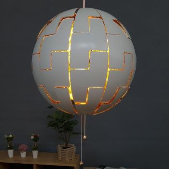 圓球變形吊燈北歐創意個性簡約抖音同款設計師燈具臥室餐廳網紅燈