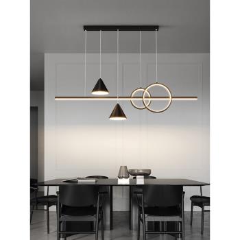 餐廳吊燈北歐現代簡約創意輕奢飯廳燈2023新款餐桌吧臺長條燈