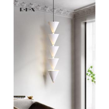 后現代簡約床頭吊燈高級感北歐設計師款樣板房主臥室長線藝術燈具