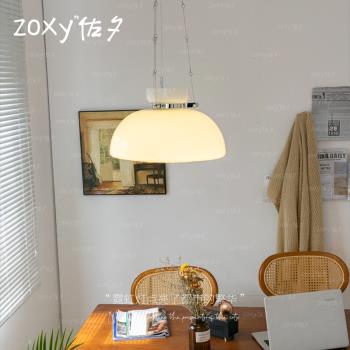 zoxy佐夕 中古餐廳吊燈北歐復古玻璃飯廳法式藝術侘寂風餐桌燈具