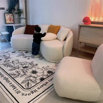 北歐輕奢復古花卉地毯客廳毛絨沙發茶幾毯現代簡約臥室床邊毯加厚