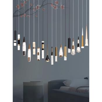 臥室床頭吊燈長線燈具客廳背景墻燈飾現代簡約輕奢網紅北歐餐廳燈