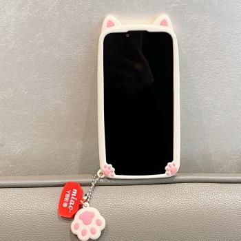貓耳朵蘋果13手機殼14pro新款iPhone12por可愛11粉色XSmax高出屏幕XR全包X防摔8plus硅膠7P軟殼SE套6sp十三6s