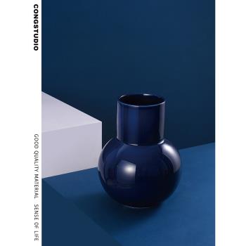 CONGSTUDIO|樣板房景德鎮原創設計陶瓷花瓶北歐簡約大口徑花器