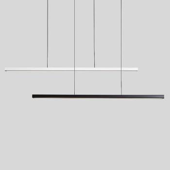 極簡長條吊燈一字餐廳燈設計師北歐2.4米3.0米書房辦公室目木吊燈