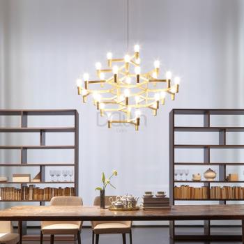 北歐簡約鋁材玻璃客廳燈后現代餐廳別墅設計師創意個性樣板房吊燈