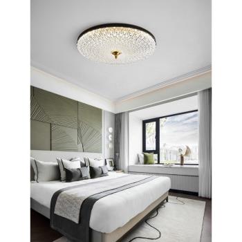 現代極簡臥室客廳燈北歐簡約大氣書房家用超薄全銅Led圓形吸頂燈