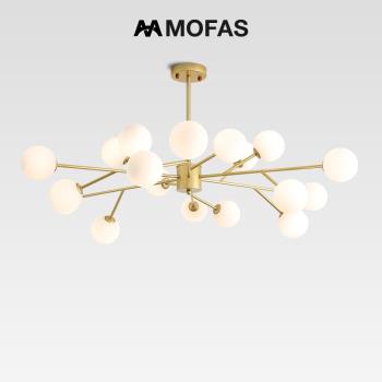 MOFAS北歐現代簡約輕奢客廳餐廳臥室創意個性設計師圓球魔豆吊燈