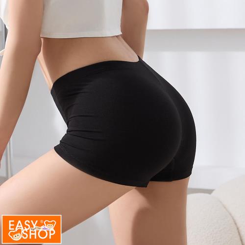 【EASY SHOP】Banana Pie-IN ECO棉感舒適安全褲/居家褲-黑