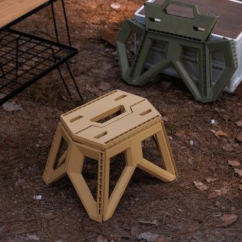 戶外便攜折疊凳子馬扎兒童方凳露營手提塑料凳小矮凳換鞋凳釣魚凳