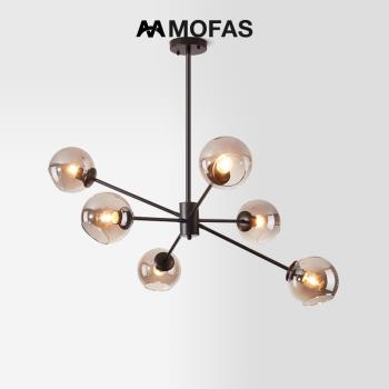 MOFAS北歐風格后現代臥室客廳餐廳創意分子燈裝飾ins網紅魔豆燈具