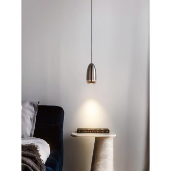 床頭吊燈現代簡約奶油風燈飾長線極簡氛圍家用北歐主臥房間臥室燈