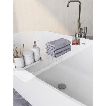 亞克力透明浴缸置物架浴室SPA隔板泡澡手機防水簡約輕奢收納托盤