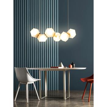 北歐餐廳吊燈一字長條創意個性現代簡約設計師書房燈吧臺餐桌吊燈
