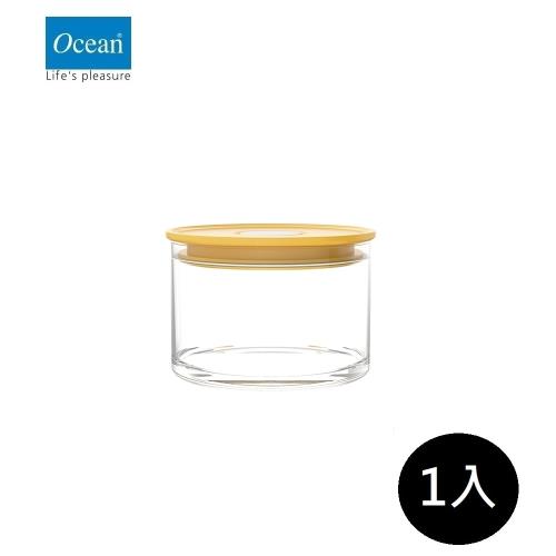 【Ocean】黃色玻璃密封罐(小)-385ml/1入-諾瑪系列