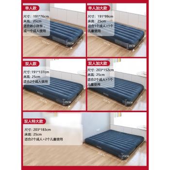 INTEX氣墊床 充氣床墊雙人家用加大單人簡易打地鋪折疊床沖氣床
