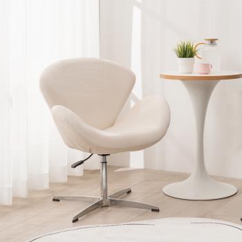 北歐天鵝椅家用設計師現代簡約梳妝椅休閑辦公升降旋轉單人沙發椅
