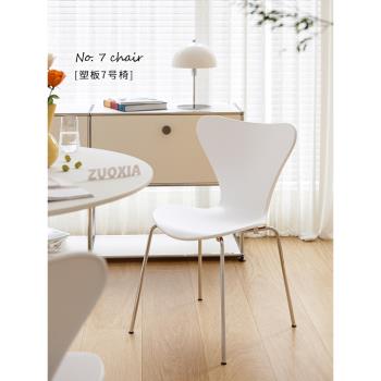 左下北歐餐椅現代簡約ins網紅椅子設計師創意家用書房餐廳靠背椅