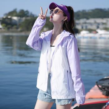 upf50+防紫外線防曬衣女款夏季2023新款輕薄透氣大碼開衫薄款外套
