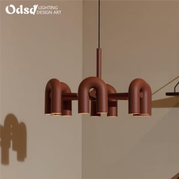 AGO現代極簡吊燈創意客廳餐廳燈設計師個性男孩兒童房U型藝術吊燈