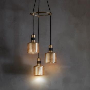 北歐輕奢客廳吊燈后現代簡約餐廳設計師創意個性臥室全銅長線吊燈