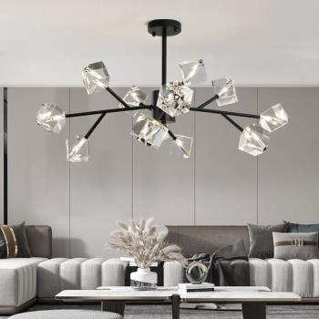 幾何水晶吊燈主客廳燈現代簡約大氣北歐輕奢餐廳臥室設計師燈具
