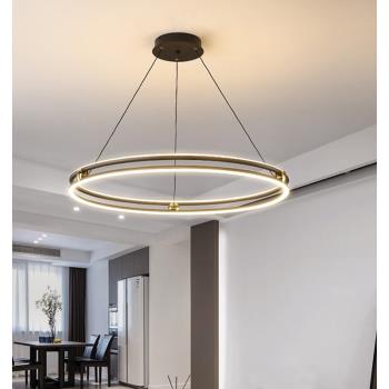 北歐現代簡約設計師輕奢客廳吊燈家用圓環大廳餐廳臥室環形吊燈