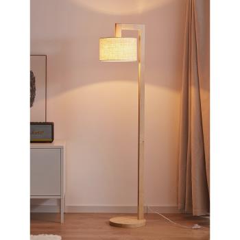 日式設計師客廳臥室床頭北歐ins民宿創意復古立式極簡實木落地燈