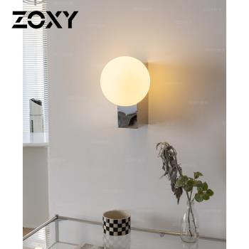 zoxy佐夕 可調光圓球壁燈現代包豪斯設計師工作室過道玄關床頭燈