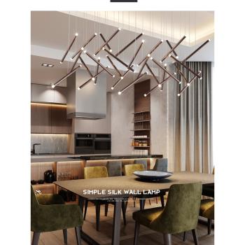 現代簡約LED餐廳吊燈個性吧臺吊燈公司前臺咖啡廳服裝店北歐吊燈