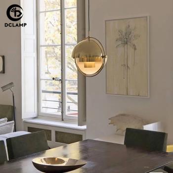 北歐設計師餐廳桌吊燈后現代咖啡廳吧臺金屬創意半圓形臥室床頭燈