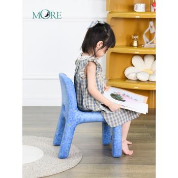北歐兒童椅子靠背家用矮凳簡約創意小板凳ins網紅幼兒園塑料凳子