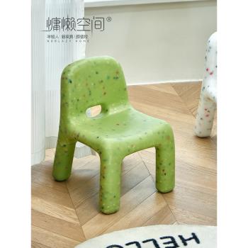 北歐ins風兒童椅戶外塑料寶寶凳子靠背椅子家用座椅幼兒園小板凳