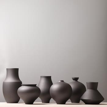 北歐創意純色陶瓷花瓶客廳簡約插花裝飾品設計師樣板房博古架擺件