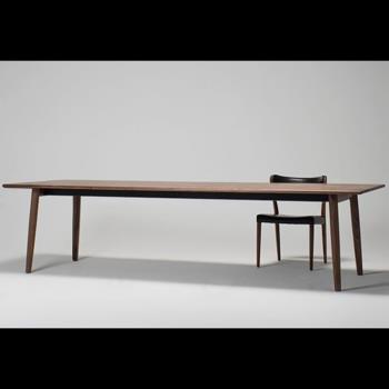 北歐全實木家用餐桌現代會議桌簡約長條桌極簡辦公長桌原木工作臺